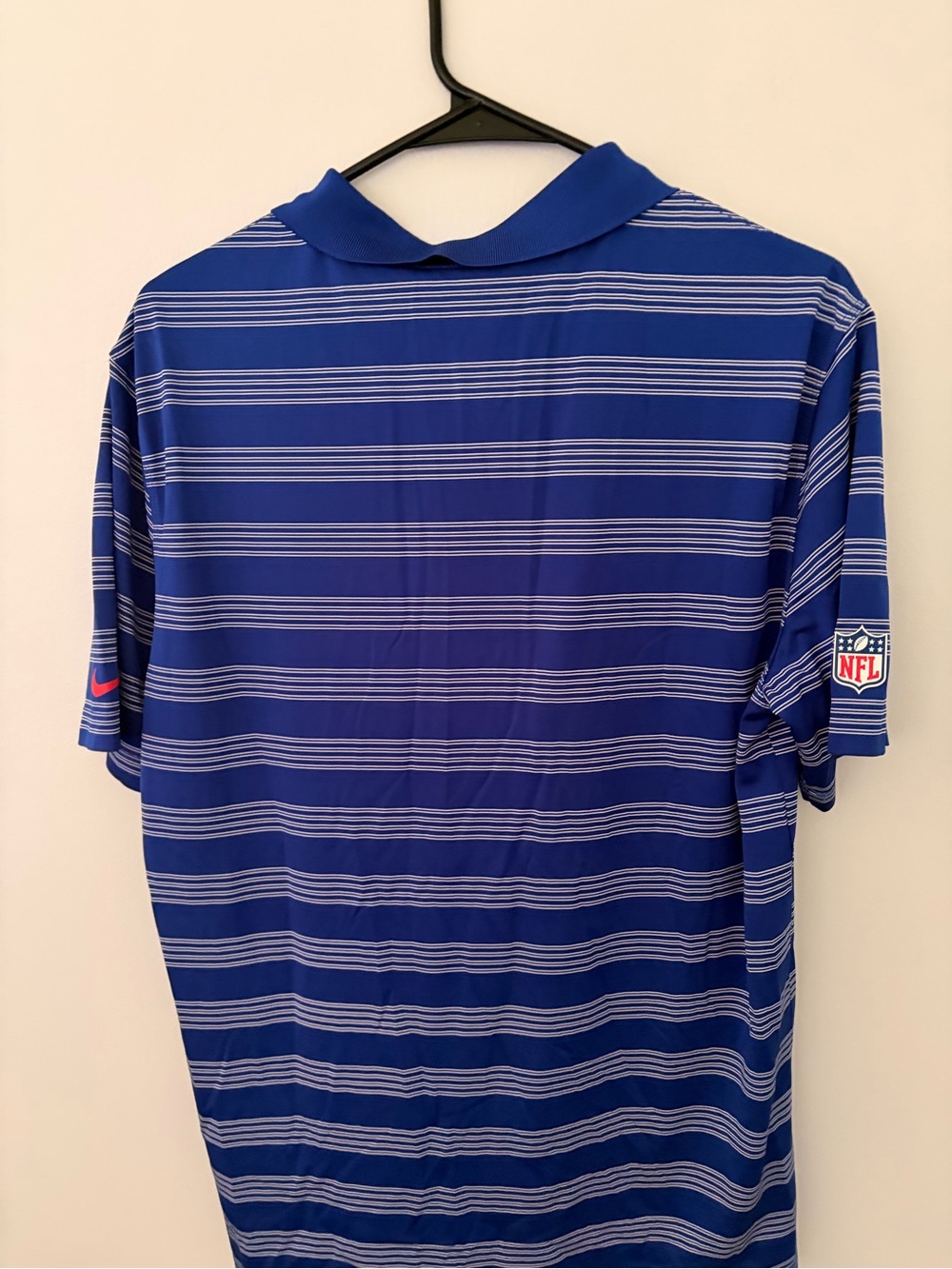 Like new men’s Nike Royal Blue Striped Buffalo Bills Polo - Picture 2 of 5